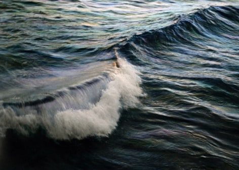 Wave, 2006 Gelatin silver print with applied oil paint