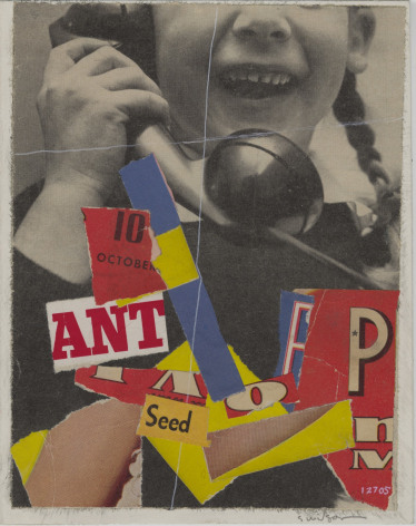 Untitled (1 27 05), 2005, Collage with text inside the card and verso