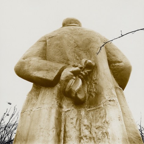 Untitled (the back of the sculpture of Lenin), c. 1986-1988, Vintage sepia-toned gelatin silver print