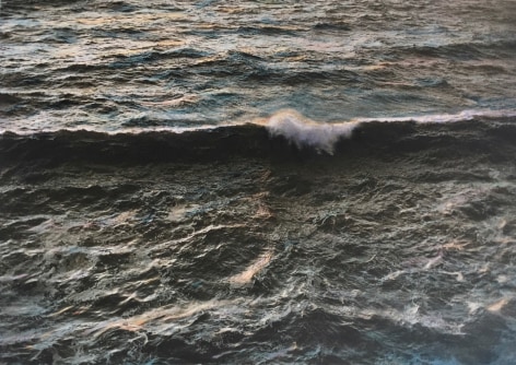 Wave (#2), 1981, Gelatin silver print with applied oil paint