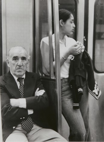 Rudy Burckhardt New York Subway (seated man with crossed arms), ca. 1985