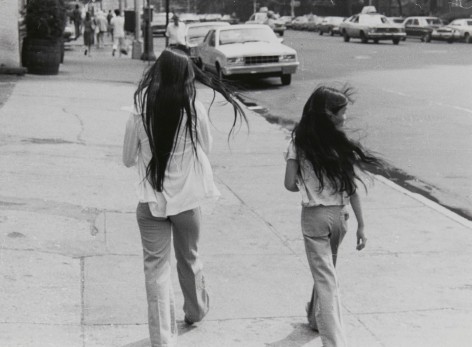 Rudy Burckhardt Untitled, New York (two girls with long hair), c. 1978