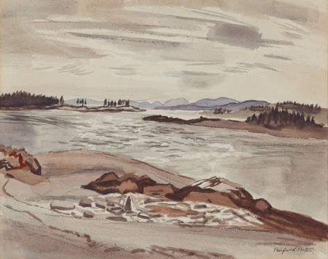 Fairfield Porter, Untitled (Maine Harbor), c.1950