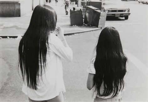Rudy Burckhardt Untitled, New York, (two girls with long dark hair), c. 1978