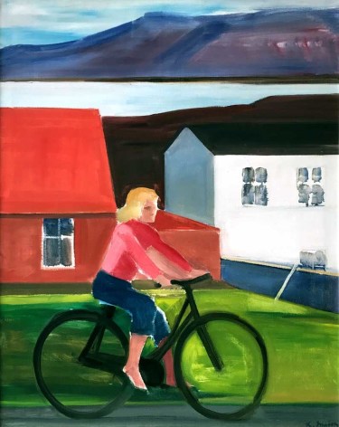Louisa Matth&iacute;asd&oacute;ttir Girl on Bicycle, n.d.
