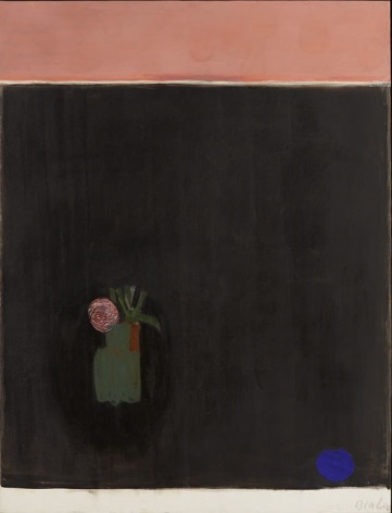 Vase fond noir, faude rose en haut (la Rose), 1976