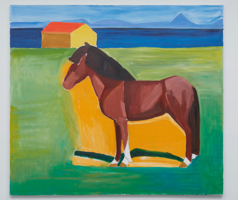 Louisa Matth&iacute;asd&oacute;ttir Dark Horse, Yellow House, Red Roof I, ca. 1987-80