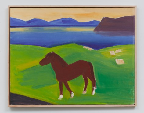 Louisa Matth&iacute;asd&oacute;ttir Brown Horse with White Feet, ca. 1987