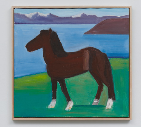 Louisa Matth&iacute;asd&oacute;ttir Brown Horse with White Feet and Sea, 1987-88