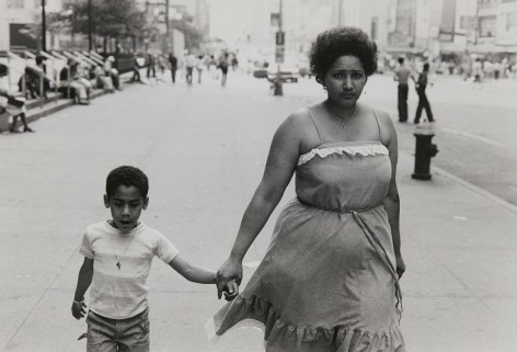 Rudy Burckhardt Untitled, New York (Woman holding boy&#039;s hand), c. 1978