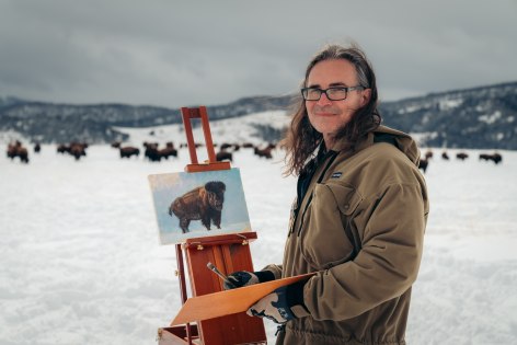 John Banovich, In the Field, American Bison