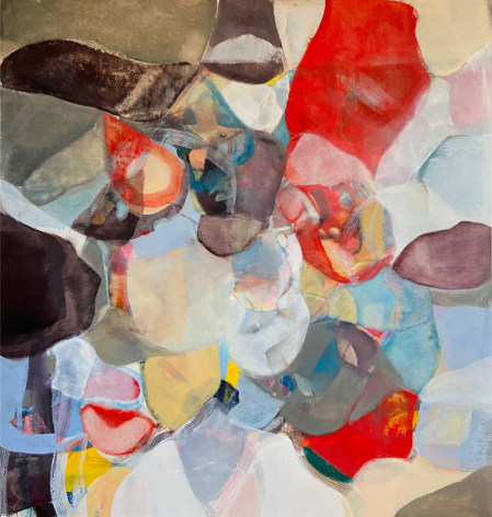 Robert Szot, Sky Chief Supreme,&nbsp;2021, Oil and charcoal on linen, 74&quot; x 68&quot; at Anita Rogers Gallery