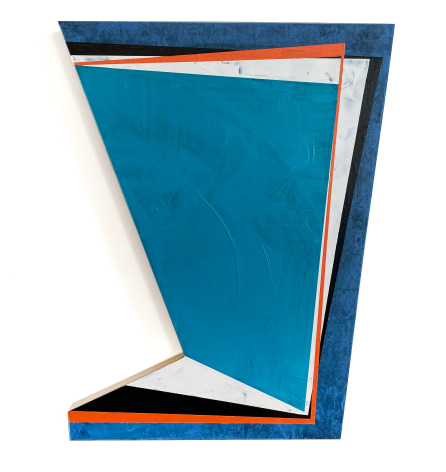 Richard Keen III, Form Singularity No. 251, 2021,&nbsp;Oil on shaped panel, 28&quot; x 22&quot; x 1 3/4&quot; at Anita Rogers Gallery