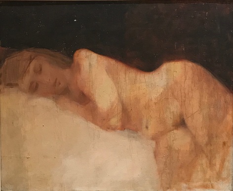 Jack Martin Rogers,&nbsp;Reclining Nude, c. 1964,&nbsp;Oil on canvas, 24 3/8&quot; x 29&quot; at Anita Rogers Gallery