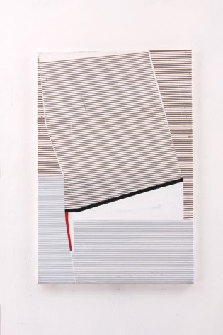 Gordon Moore, Fault,&nbsp;2018, Acrylic, latex, and pumice on canvas, 30&quot; x 20&quot; at Anita Rogers Gallery