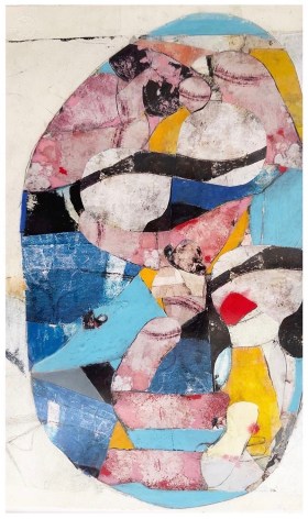 Robert Szot, Untitled, 2023,&nbsp;Collage and mixed media on paper, 20&quot; x 12&quot; at Anita Rogers Gallery