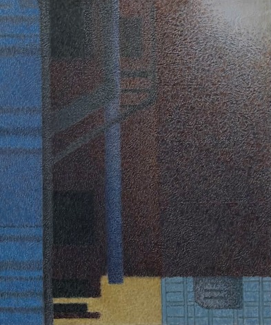 John McDevitt King, The Mikimoto Effect, 2022,&nbsp;Encaustic on panel, 40&quot; x 34&quot;&nbsp; at Anita Rogers Gallery
