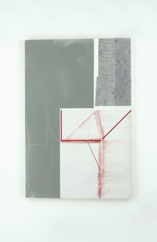 Gordon Moore, Bleed, 2019, Acrylic, latex and pumice on canvas, 60&quot; x 40&quot; at Anita Rogers Gallery