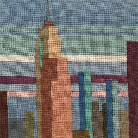 Adrianne Lobel, Skyscraper Tapestry, 2024​​​​​​​, 12&quot; x 12&quot;