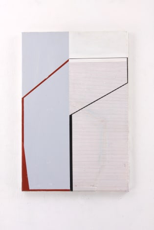Gordon Moore, Concurrent, 2018, Acrylic, latex and pumice on canvas, 30&quot; x 20&quot; at Anita Rogers Gallery
