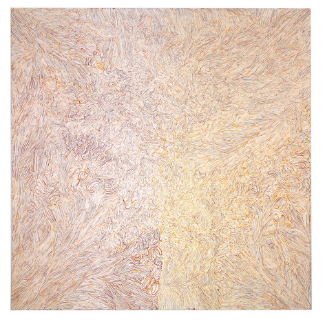 Francesco Polenghi,&nbsp;Awaiting Ecstasy,&nbsp;2011, Oil on canvas,&nbsp;78 3/4&quot;&nbsp;x 78 3/4&quot; at Anita Rogers Gallery