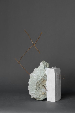 Mark Webber. Fragments of a Patio Revisited 2. 2019. Steel, hydrocal, cement. 12&quot; x 8&quot; x 4&quot; at Anita Rogers Gallery