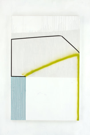 Gordon Moore, Cage (For J.C.),&nbsp;2016, Acrylic, oil and pumice on canvas, 65&quot; x 42&quot; at Anita Rogers Gallery