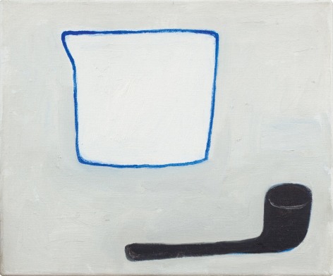 William Scott, Jug and Pipe,&nbsp;1983, Oil on canvas,&nbsp;10&quot;&nbsp;x 12&quot; at Anita Rogers Gallery
