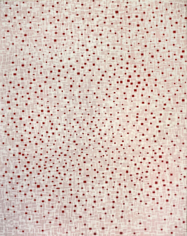 Gary Gissler, her + her, 2016, Linen, oil, typewriter ink on panel, 60&quot; x 48&quot; x 2&quot; at Anita Rogers Gallery