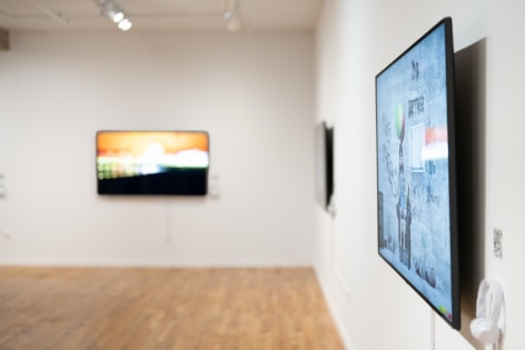 Installation view of NFT: Ricky Crespo and Jeremy Kidd (2022) at Anita Rogers Gallery 494 Greenwich Street.