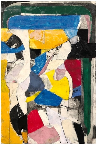 Robert Szot, Sister Rosetta, 2019, Monotype collage, mixed media on paper, 23&quot; x 15&quot;