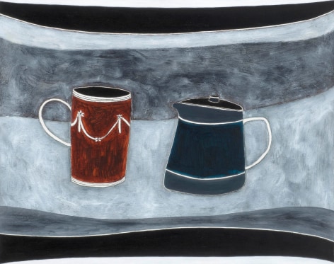 Rachel Nicholson, Cloudy Still Life, 1991, Oil on board, 11 1/2&quot; x 14 1/2&quot; at Anita Rogers Gallery