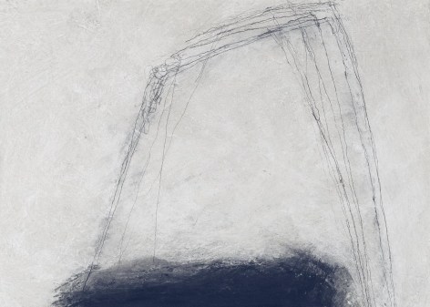 Gary Gissler, C11H15NO2 #6, 2023, Gesso, acrylic, graphite on paper, 13&quot; x 14&quot; at Anita Rogers Gallery