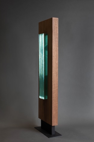Mark Webber, Untitled,&nbsp;2021-22, Wood, glass, metal,&nbsp;32 1/2&quot; x 9 3/4&quot; x 4&quot;&nbsp;at Anita Rogers Gallery