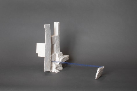 Mark Webber, Untitled, 2021-22, Hydrocal and string,&nbsp;10 1/4&quot; x 14&quot; x 9&quot; at Anita Rogers Gallery