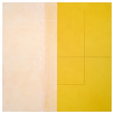 Jan Cunningham, Yellow Reflection, 2018, Oil on linen, 60&quot; x 60&quot;