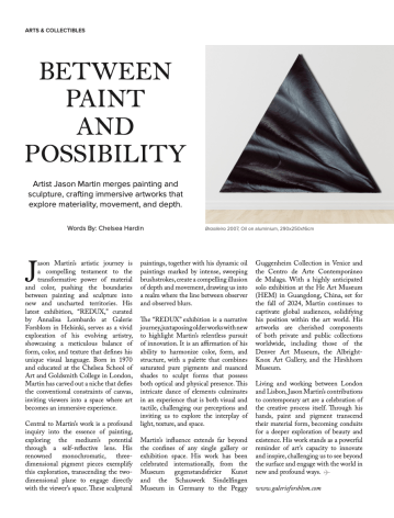 Jason Martin's exhibition review in The Private Air Magazine