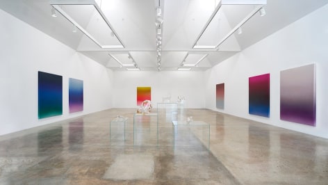 Installation view of 'Mika Tajima: You Must Be Free' exhibition at Kayne Griffin