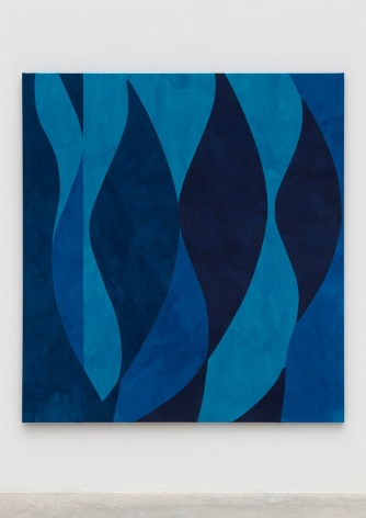 Sarah Crowner, Blue on Blue on Blue, 2021, Acrylic on canvas, sewn