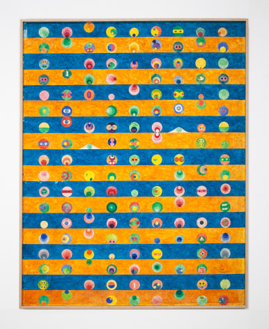 Tatsuo Kawaguchi, Work 64-14, Inorganic Substance or Eyewitness, 1964, watercolor on hemp cloth