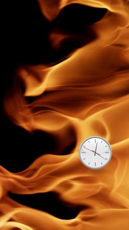 Michel Bell Smith, Flames Clock (Left)