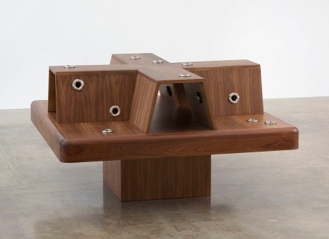 Mika Tajima Social Chair, 2016 Wood, jacuzzi nozzles