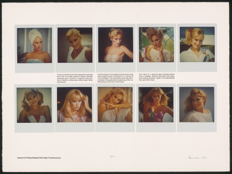 Heinecken, Lessons in Posing Subjects / Hair Style Transformation, 1981