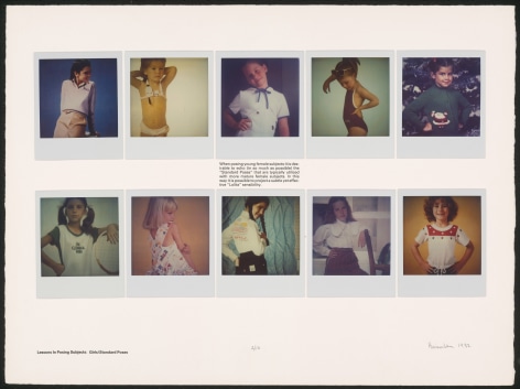 Heinecken, Lessons in Posing Subjects : Girls / Standard Poses, 1981