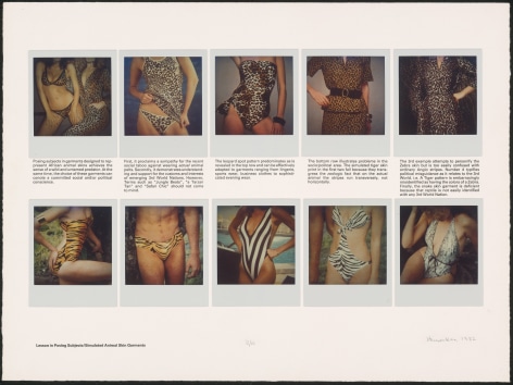 Heinecken, Lessons in Posing Subjects / Simulated Animal Skin Garments, 1981