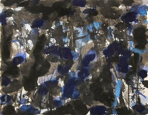 Norman Bluhm (1921-1999) Untitled (Blue and Black), circa 1955