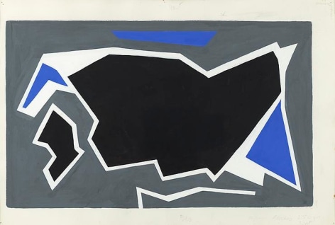 Ralston Crawford - Blue, Grey, Black, 1957