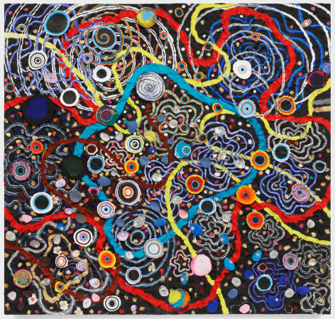 Nabil Nahas . Untitled 2010. Acrylic on canvas, diptych: 115 x120 inches (292.1 x 304.8 cm). Collection of the Boston Museum of Fine Arts, Boston Massachusetts.