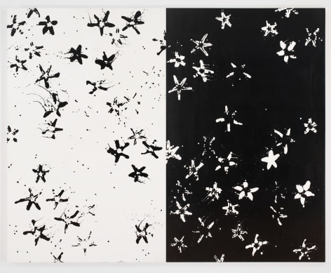 Nabil Nahas . Untitled, 1992. Acrylic on canvas, Diptych: 96 x 120 inches (243.8 x 304.9 cm)