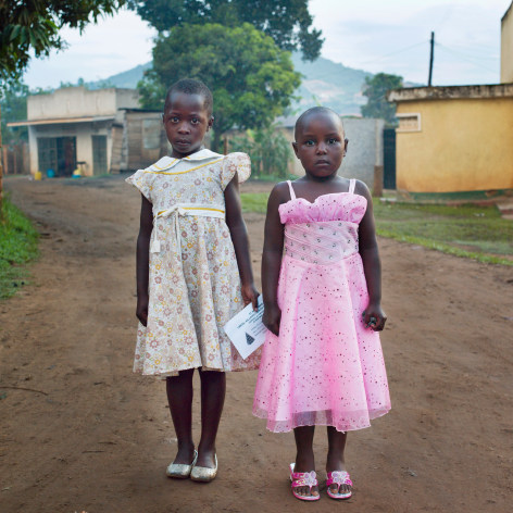 Gloria Baker Feinstein: Two Girls in Sunday Dresses Kajjansi, Uganda